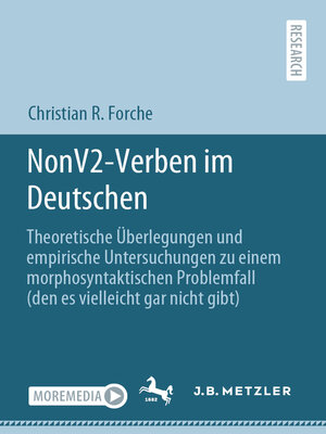 cover image of NonV2-Verben im Deutschen